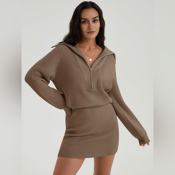 NWT Deep Self Half Zip Sweater Dress XSmall - Picture 3 of 6
